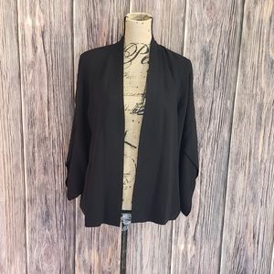 Eileen Fisher Silk Open Front Cardigan Jacket, Sz L